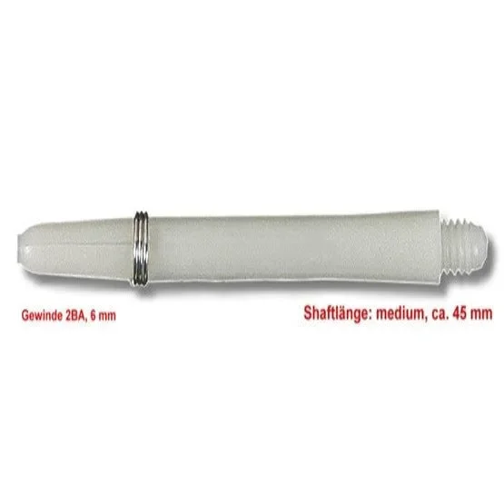Shaft Nylon + Ring medium, ca. 45 mm, weiß/schwarz Im Angebot, keine Steuern