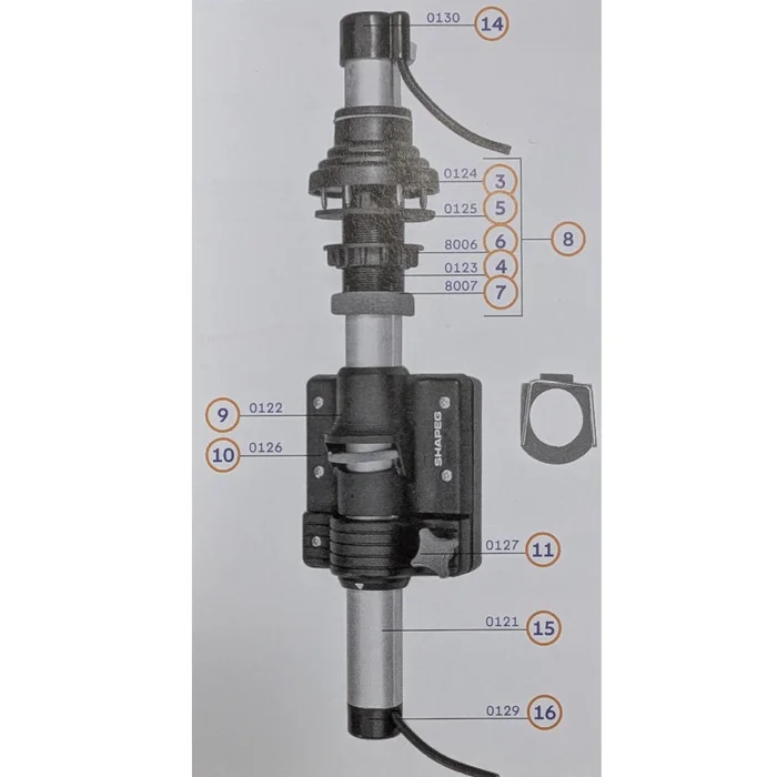 Shapeg Dachdurchführung komplett (Pos. 3 bis 7) (Nr. 9990)