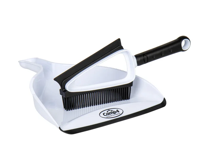 Silikon-Handfeger und Kehrschaufel Set – Weiß / Schwarz