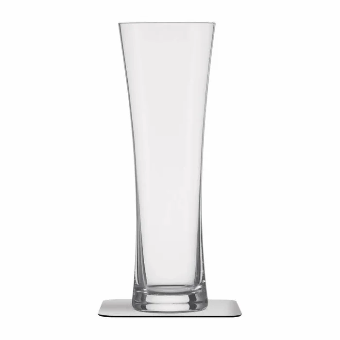 Silwy Bier-Kristallglas mit Magnet 330 ml, 2er-Set mit Untersetzer