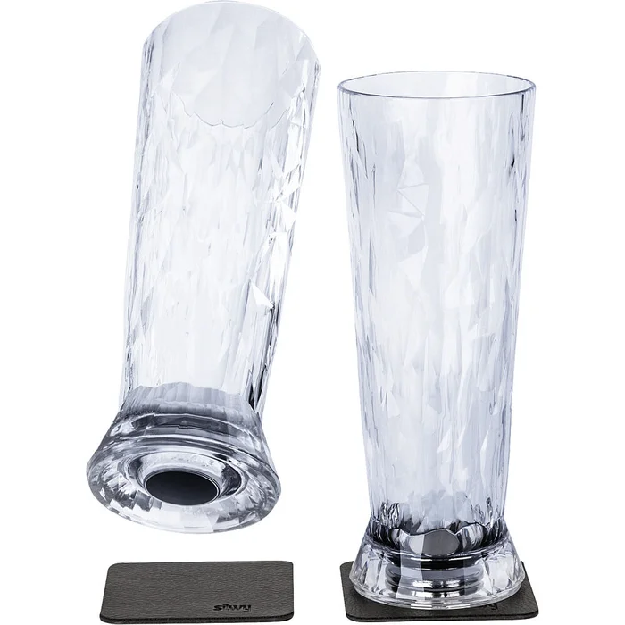 Silwy Magnet-Kunststoffgläser Bier 500 ml, 2er-Set