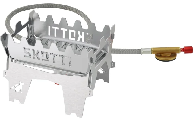 SKOTTI Faltbarer Campinkocher Booster Edelstahl 2,1 kW