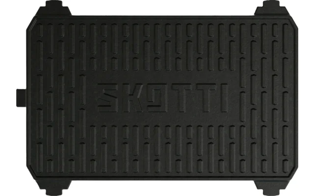 SKOTTI Grillplatte Kast aus Gusseisen 2 in 1 Plancha und Griddle