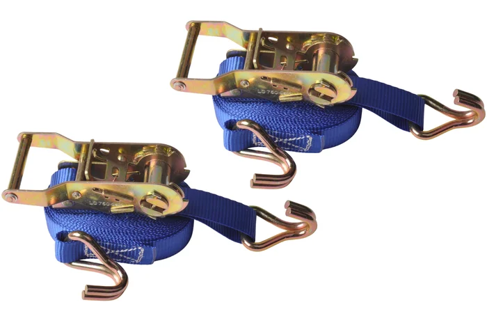 Spanngurte blau 500×2,5 cm (1500 kg) – Satz von 2 Stück