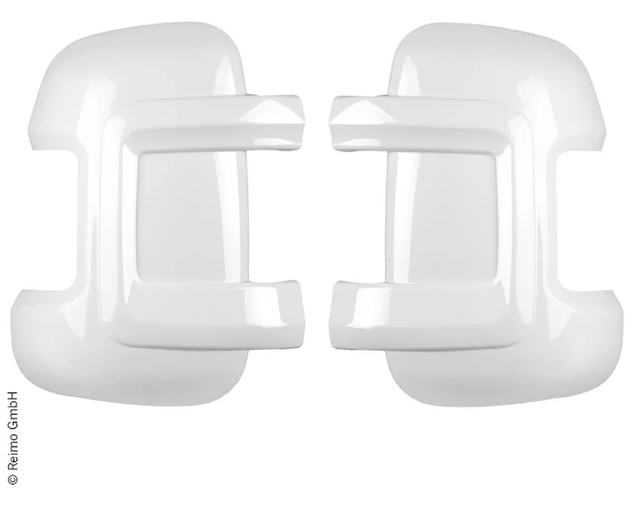 Spiegelprotektoren-Set – Hochglanz weiß – Lange Version – Fiat Ducato und Baugleiche