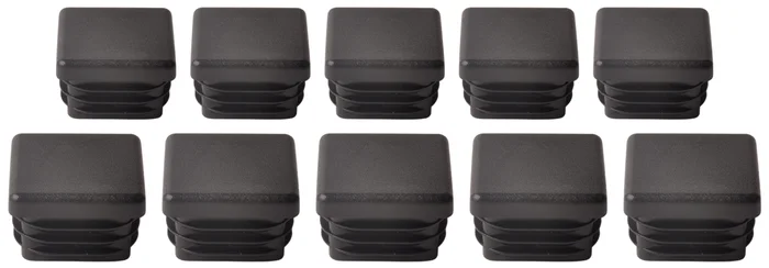 Steckbare Kappe viereckig 30×30 mm – 10 Stück