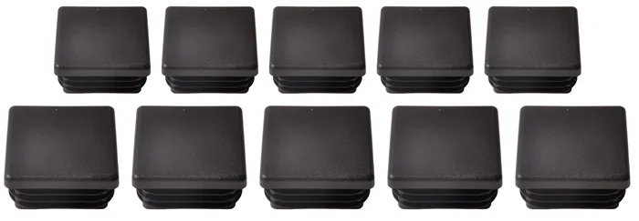 Steckbare Kappe viereckig 40×40 mm – 10 Stück