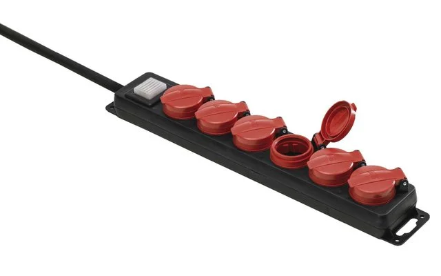 Steckdosenleiste 6-fach mit Schalter 1,5 m