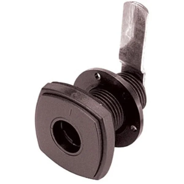 STS Klappenschloss quadratisch, ohne Zylinder u. Schlüssel, schwarz