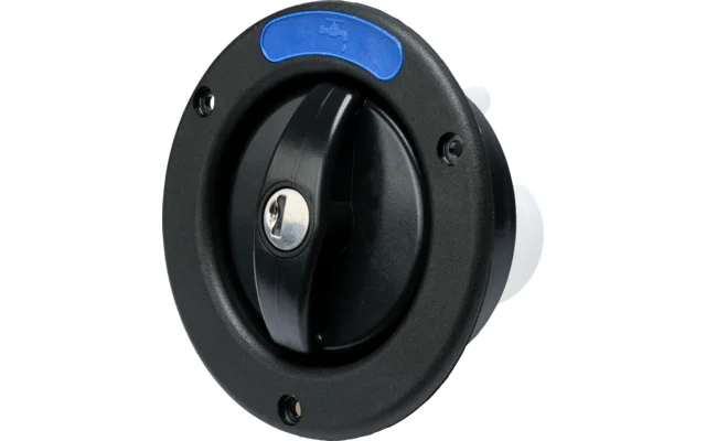 STS Tankeinfüllstutzen, kurz, Ø 40 mm, m.Bel./Tankdeckel für Frischwasser, m. Bel., STS/Zadi Zyl., 1 Zyl/2 Schl,