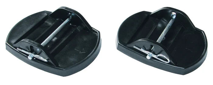 Stützplatten-Set für Kurbelstützen – Schwarz – 4er Set