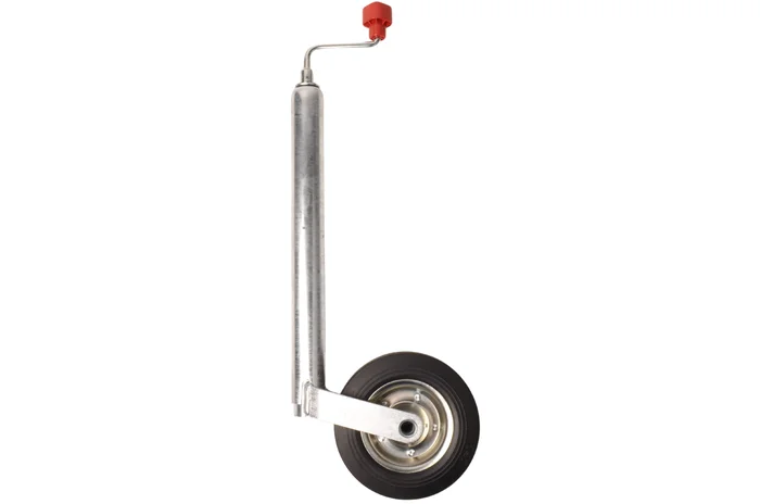 Stützrad Plus Alko , rund Durchmesser 48 mm, extra lang, Stahlfelge mit Vollgummi