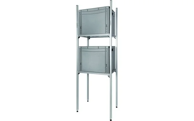 SYS-RACK Aluminium Regal-System 43-L-RR-1 Längs für Heckgarage 45 x 31 x 130 cm