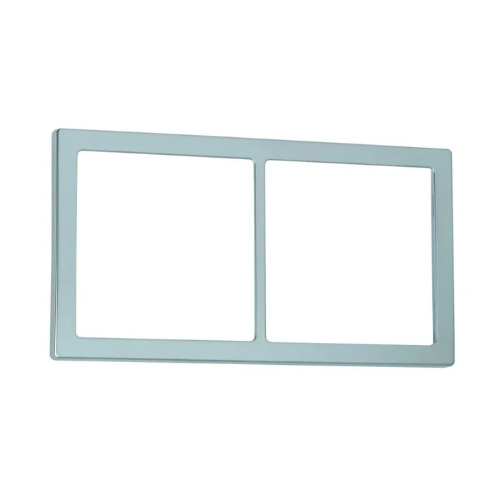 System 20.000 Abdeckrahmen 2-fach, chrom matt