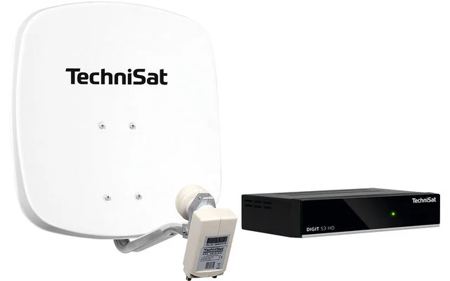 Technisat Set DigiDish 45 Sat-Antenne (Twin-LNB) mit Digit S3 HD SAT-Receiver