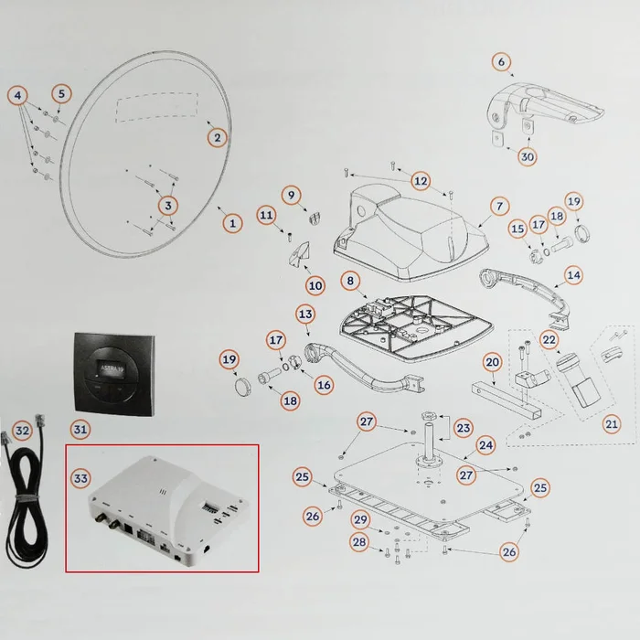 Teleco Steuergerät 16 SAT zu Telesat BT 65/85 (Nr. 819326)