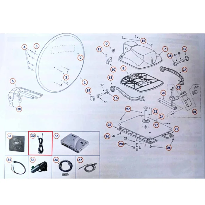 Teleco Verbindungskabel Steuereinheit/Bedienpanel (817917)