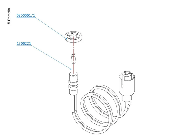 Thermoelement für Zündsicherung – 220 mm