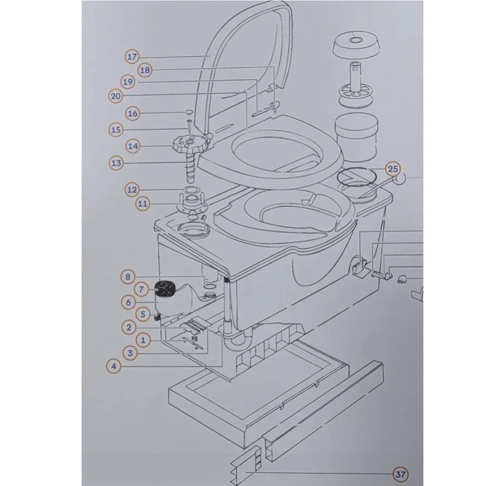 Thetford Feder Halteklammer für C1/C2/C3/C4 (Nr. 16169)