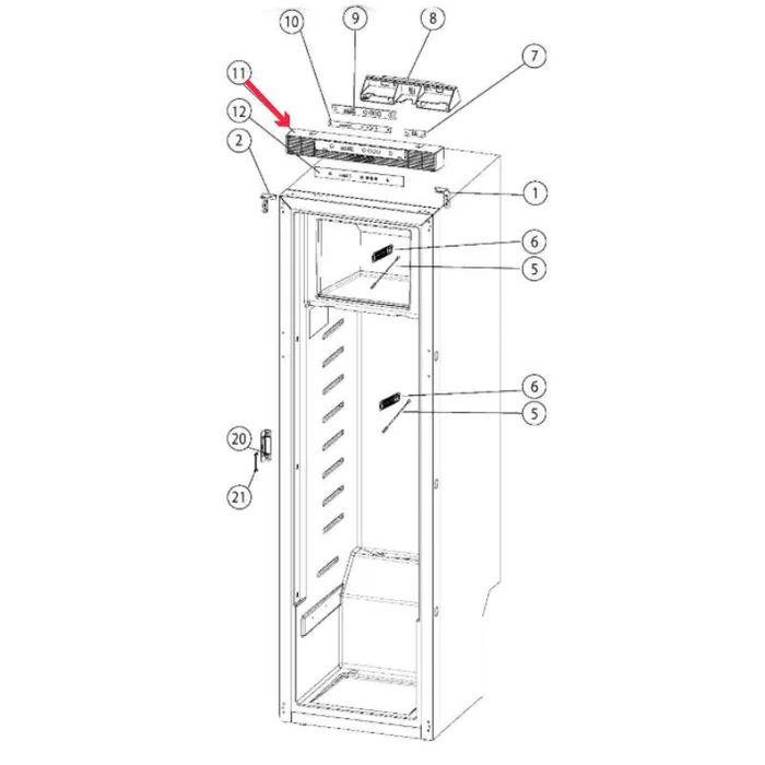 Thetford Gehäuse Bedienpanel zu Kühlschrank T2152 (Nr. 692804)