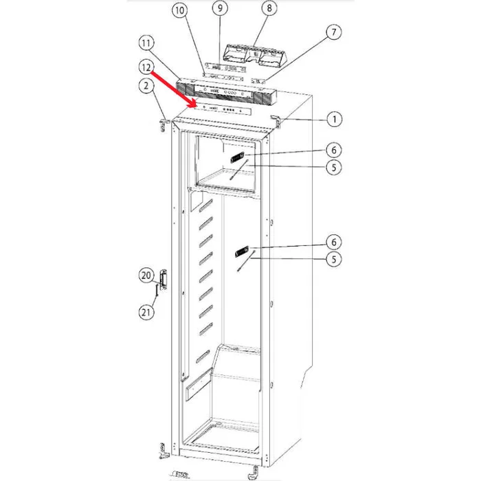 Thetford Gehäusesticker Bedienpanel zu Kühlschrank T2152 (Nr. 692805)