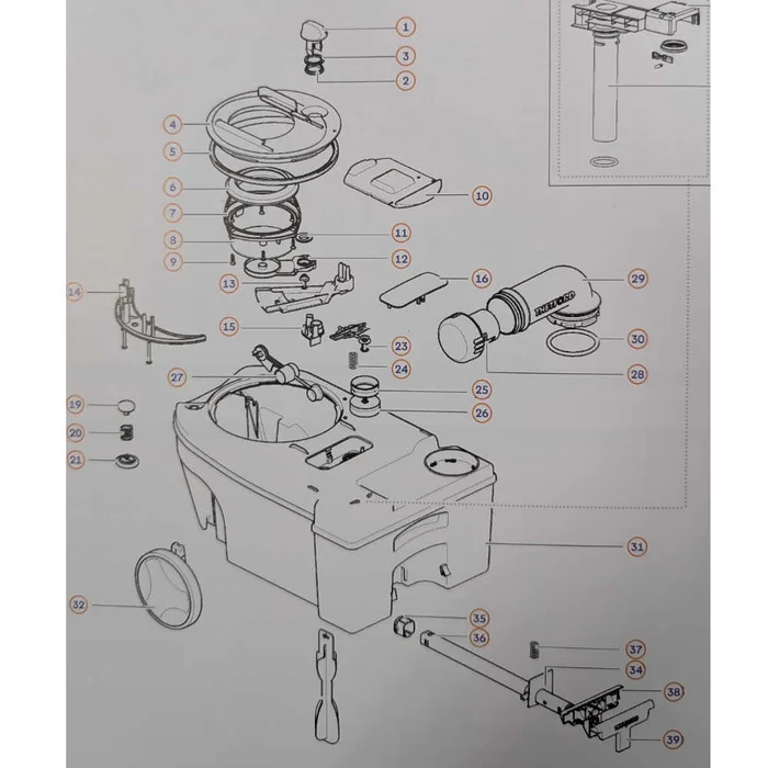Thetford Tankplatte für Abwassertank C 250, C260