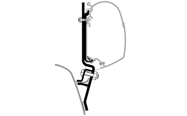 Thule Adapter Satz VW T2 & T3 für Thule Omnistor 2000/5002