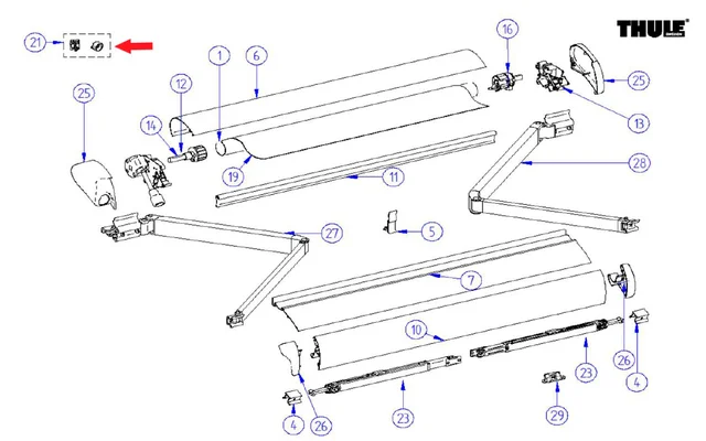 Thule Befestigungssatz Spannstange
