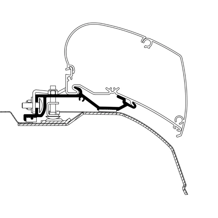 Thule Dachadapter-Set Fiat Ducato H2 ab 07/2006, Omnistor Serie 6, Länge 3,25 m