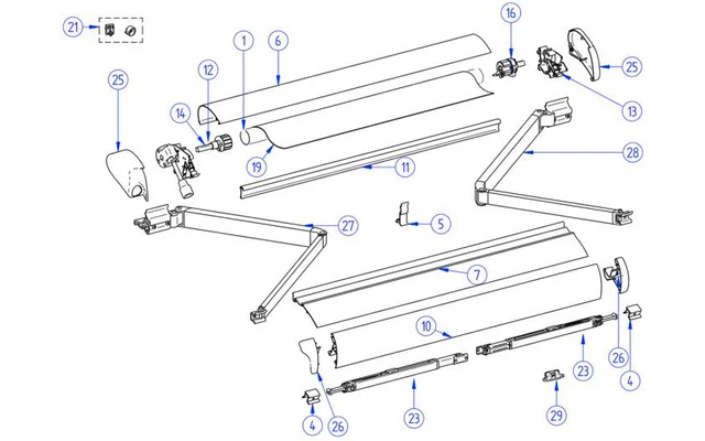 Thule Endkappe (links+rechts) für Kurbelantrieb