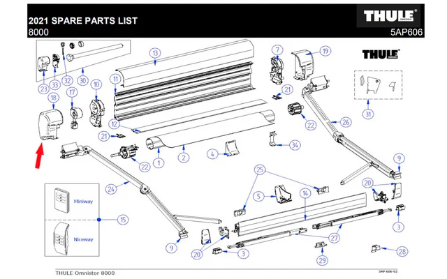 Thule Endkappe passend zu Omnistor 8000