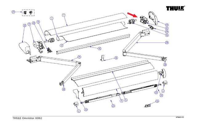 Thule Endplatte rechts passend zu Omnistor 6002 / 6002