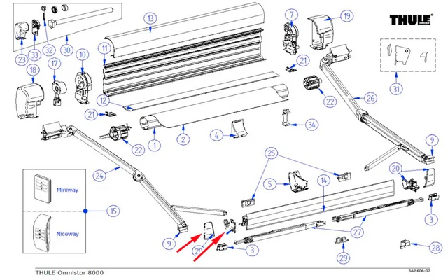 Thule Frontblendenkappen