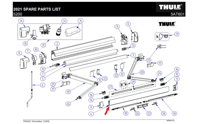 Thule Gelenkarm ( L = 3,5 m)
