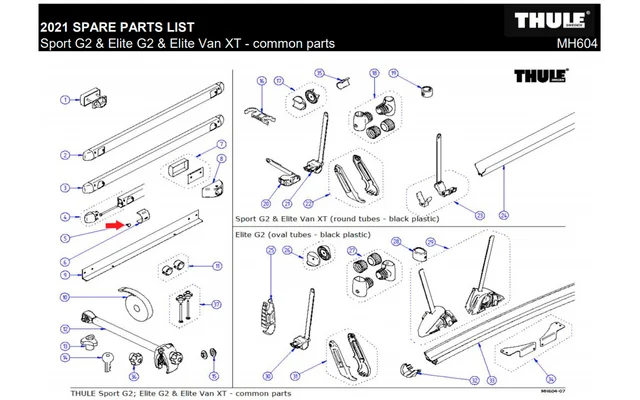 Thule Montageschiene Schraube