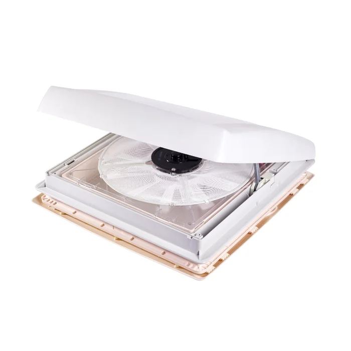 Thule Omnivent Milchglas mit Ventilator, 400 x 400 mm