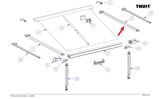 Thule Teleskoparm (rechts 3,5 – 4,5 m)