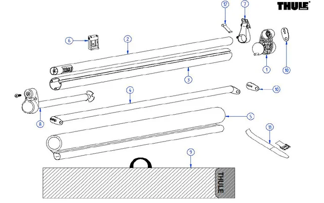 Thule Transporttasche passend für Thule Windscreen – Thule Ersatzteilnummer 1500602414