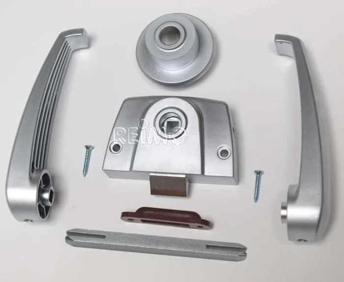 Toilettenraumschloss – 1-Punkt-Verriegelung – Silber matt