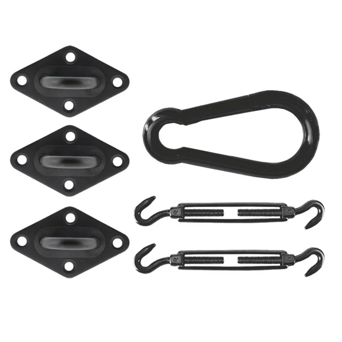 Travellife Befestigungskit für dreieckiges Schattentuch, schwarz