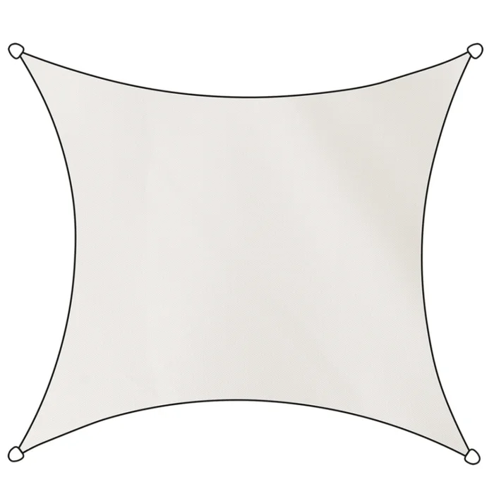 Travellife Schattentuch Livin Outdoor Rechteck weiß, 3,6 x 3,6 m