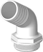 Trudesign Aquavalve slangestuds hvid 120° 1 1/2″ 38mm