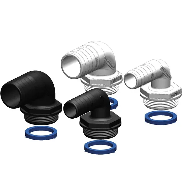 Trudesign Aquavalve slangestuds hvid 90° 1 1/2″ 25mm