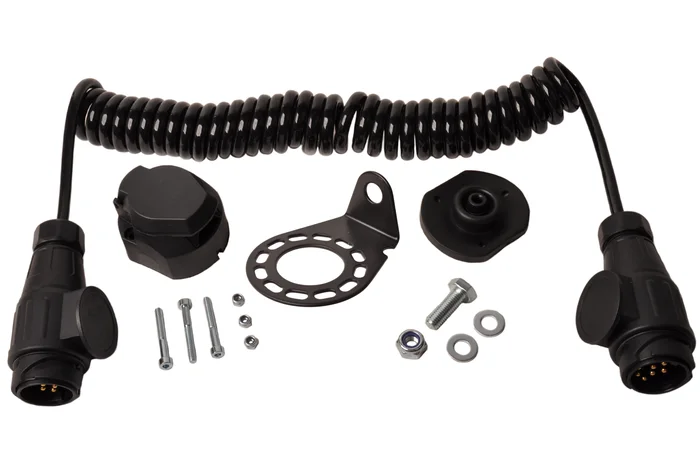 Umrüstsatz zur Steckdose mit Spiralkabel