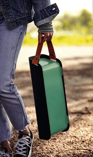 UNA Holzkohle-Tischgrill – Türkis