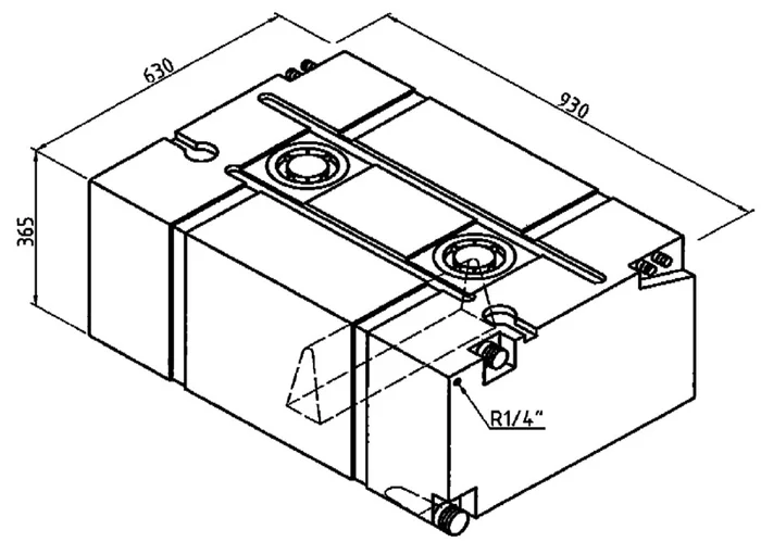 Universal Frisch- und Abwassertanks 200 Liter