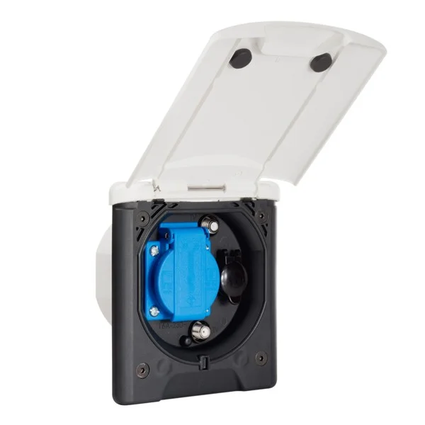 Universal-Vorzeltsteckdose, weiß