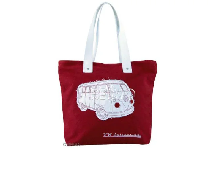 VW Collection Canvas Shopper Bag – Rot – 40 x 35 x 10 cm