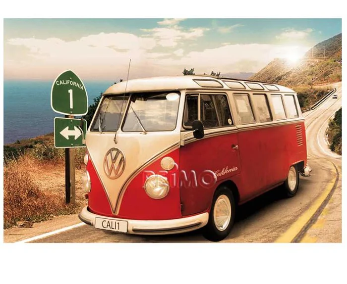 VW Collection T1 Bulli Bus Poster Route 1 – Maxi – 20 Stück