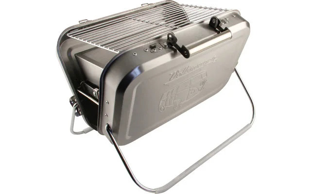 VW Collection T1 Bulli Edelstahl Holzkohle-Koffergrill